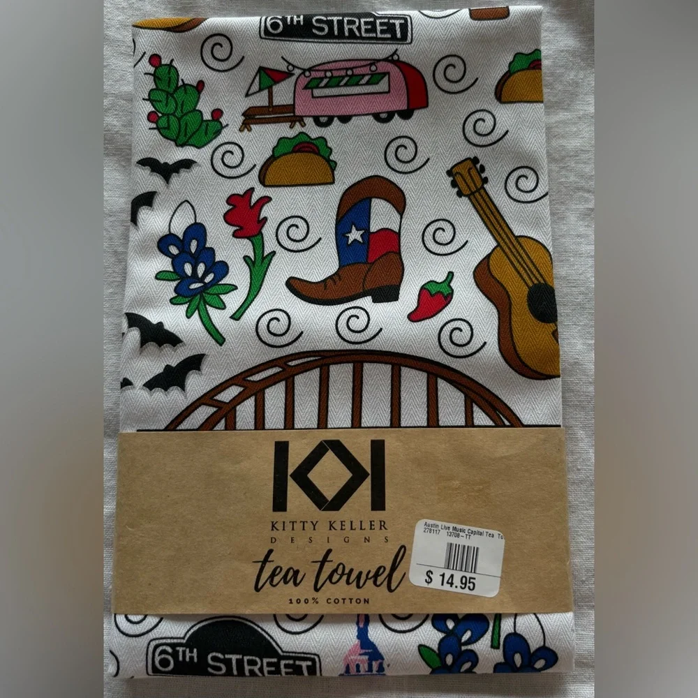 Kitty Keller Designs Cotton tea towel